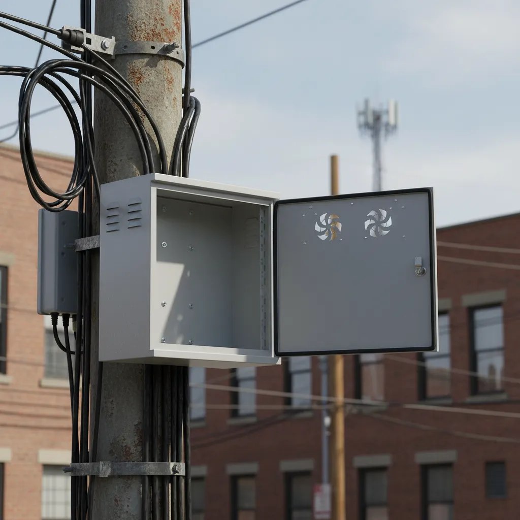 Rack Outdoor 10U 19 Telecom AzLink: imagem de referência 2