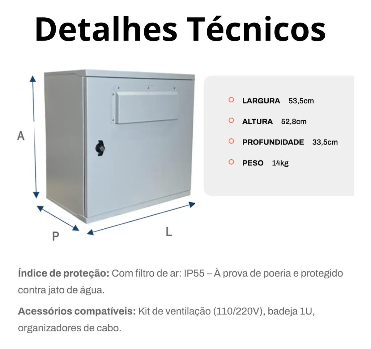 Rack Outdoor 10U 19 Telecom AzLink: imagem de referência 4